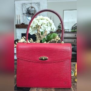 Louis Vuitton Epi Malesherbe‎ Castalian Red hand bag